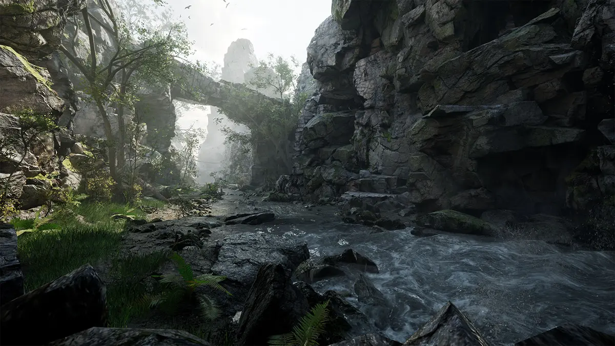 Ancient Temple Ruins - Mountains Environment